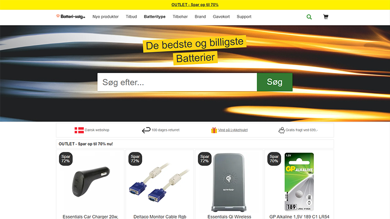 Forside-screenshot af Batteri-salg.dk webshop
