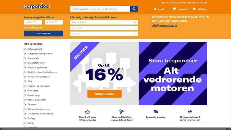 Forside-screenshot af Carpardoo webshop